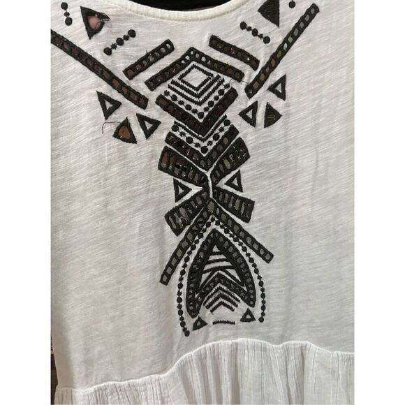 FREE People TOOSALOOSA SLUB MEADOW DRESS embroidered SIZE XS - Picture 3 of 5